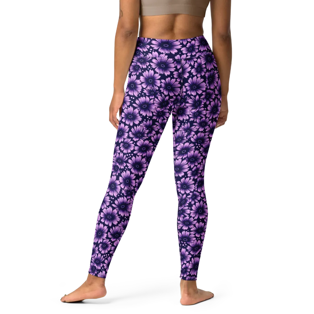 Violet Afterglow on Yoga Leggings — Print file