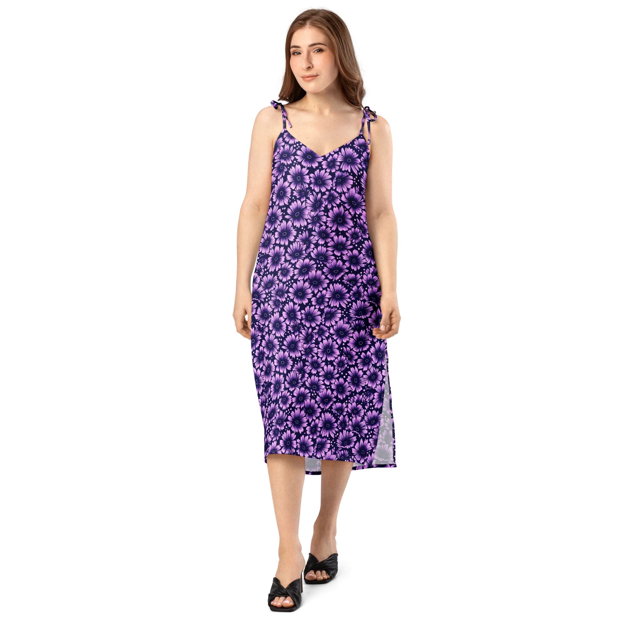Violet Afterglow on Slip Dress — Front