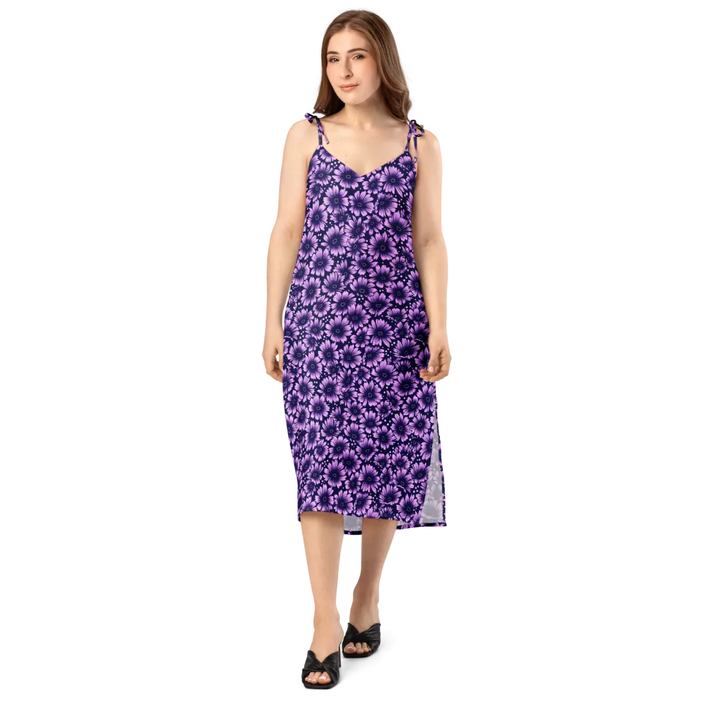 Violet Afterglow on Slip Dress — Front