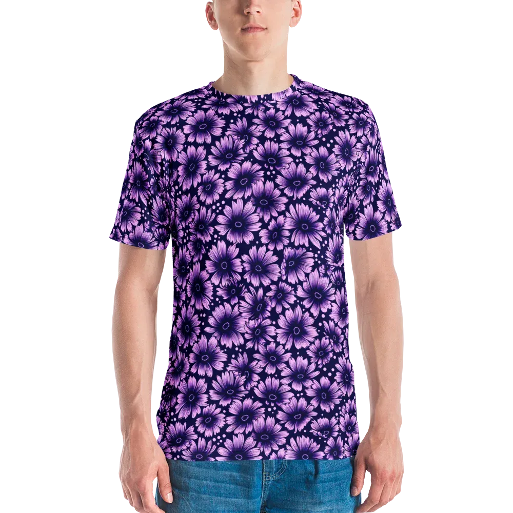 Violet Afterglow on Men's Crew Neck T-Shirt — Front