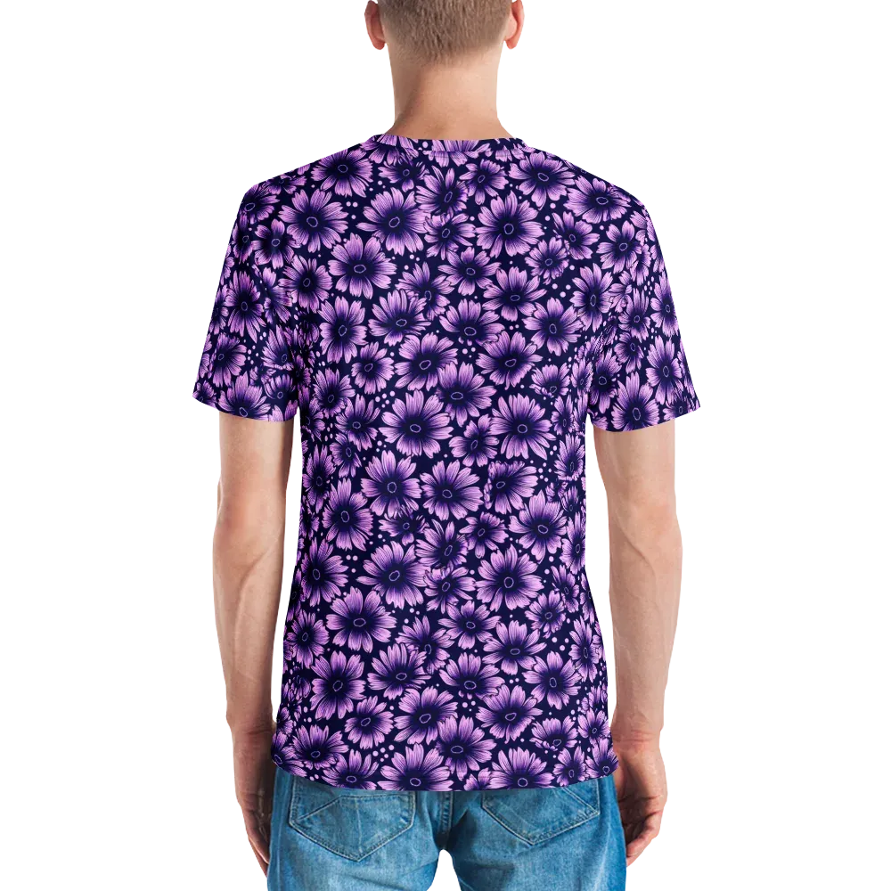 Violet Afterglow on Men's Crew Neck T-Shirt — Back