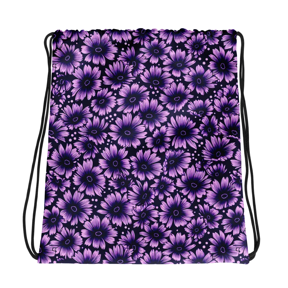 Violet Afterglow on Drawstring Bag — Mockup