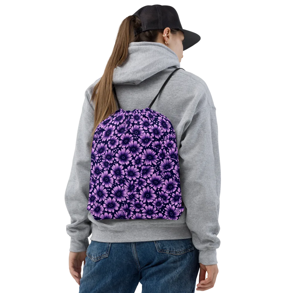 Violet Afterglow on Drawstring Bag — Front