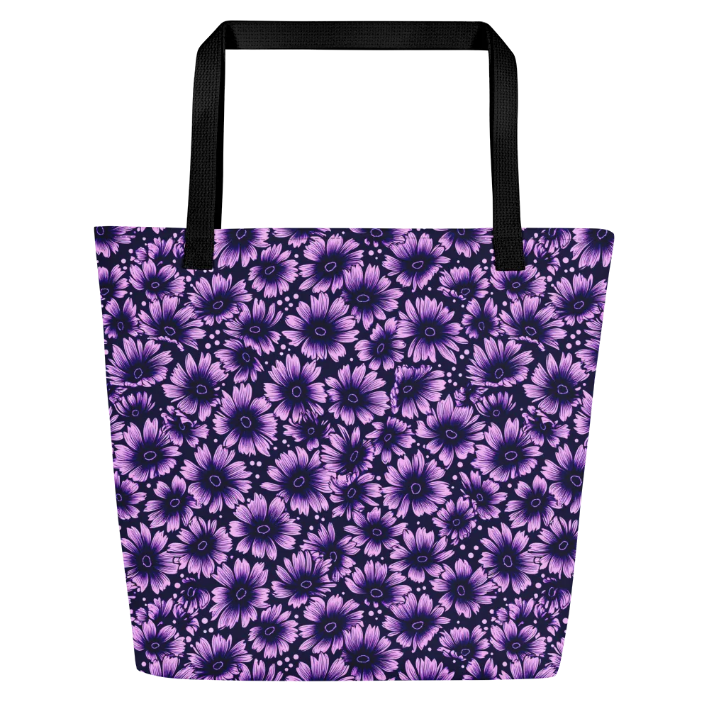 Violet Afterglow on Large Tote Bag W/ Pocket — Front