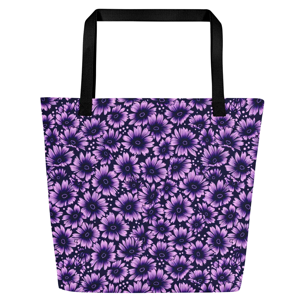 Violet Afterglow on Large Tote Bag W/ Pocket — Front
