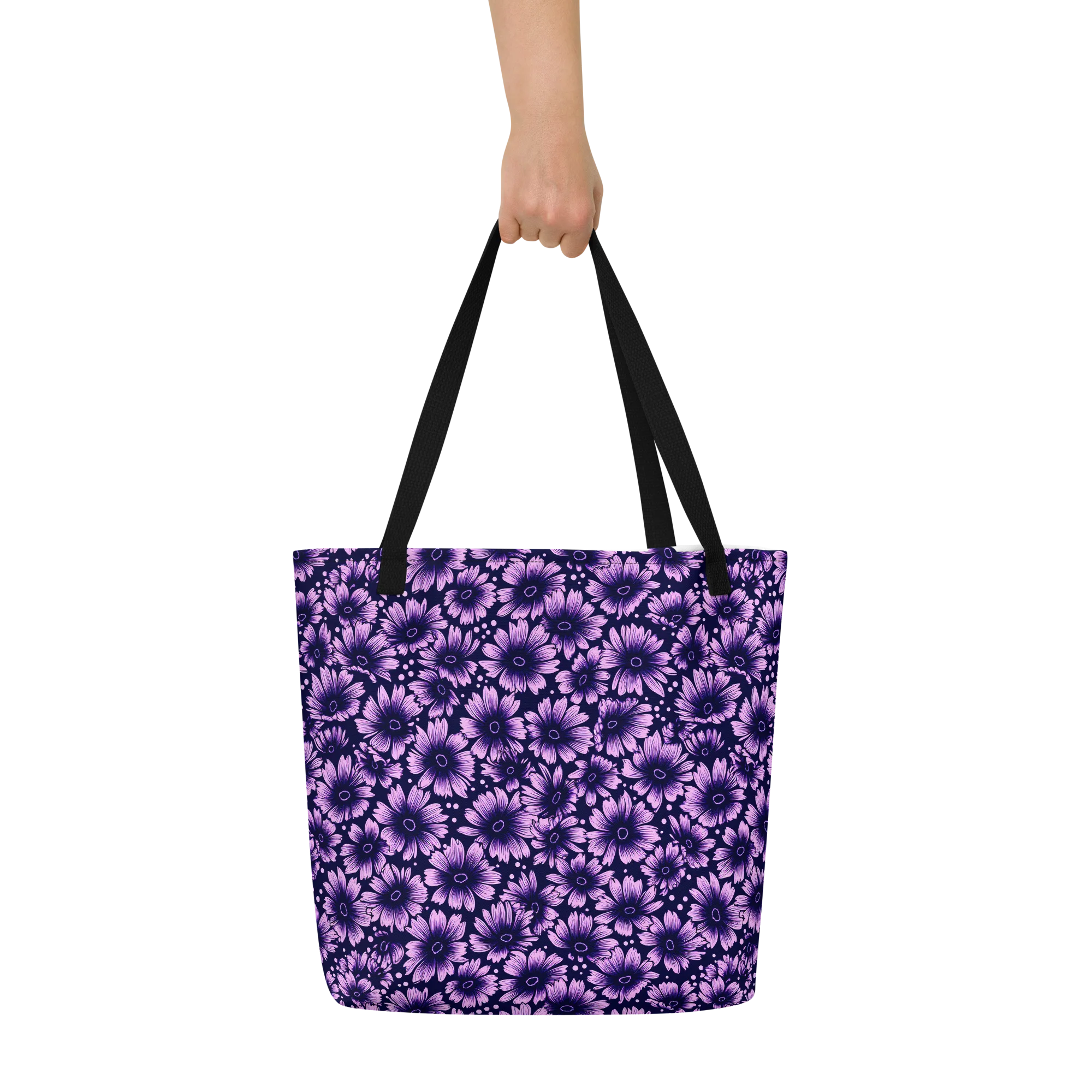 Violet Afterglow on Large Tote Bag W/ Pocket — Print file