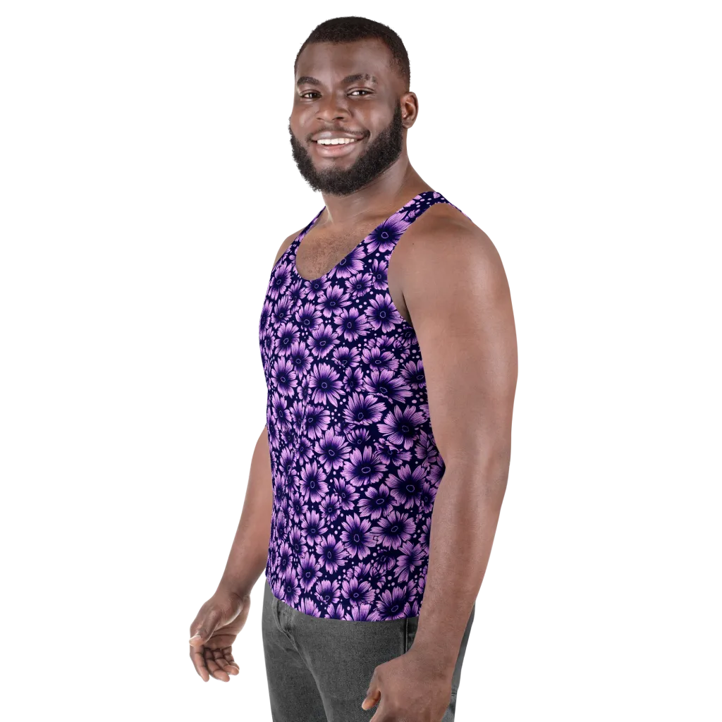 Violet Afterglow on Men's Tank Top — Left Front