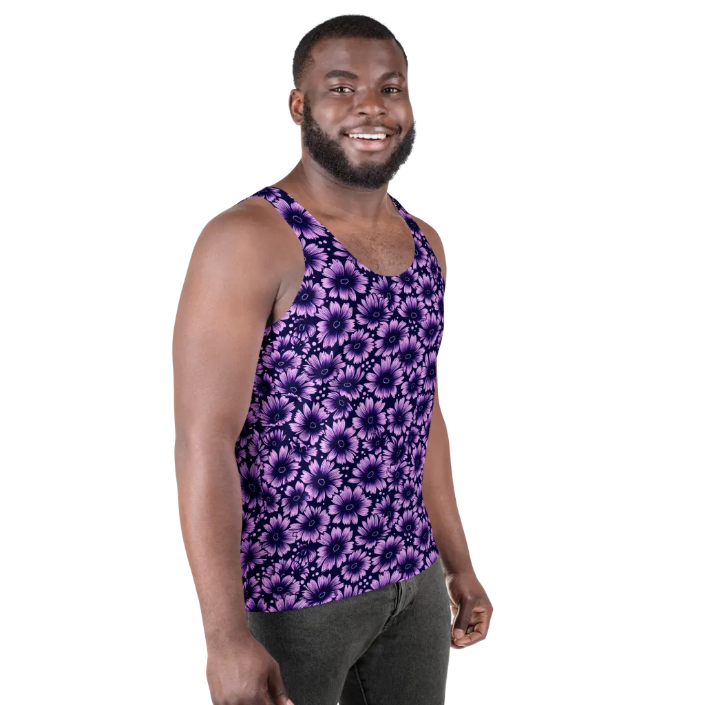 Violet Afterglow on Men's Tank Top — Right Front