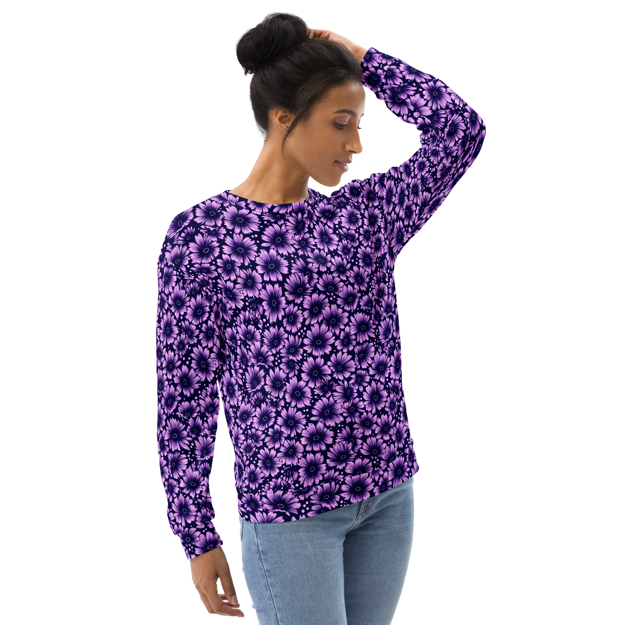 Violet Afterglow on Sweatshirt — Right sleeve