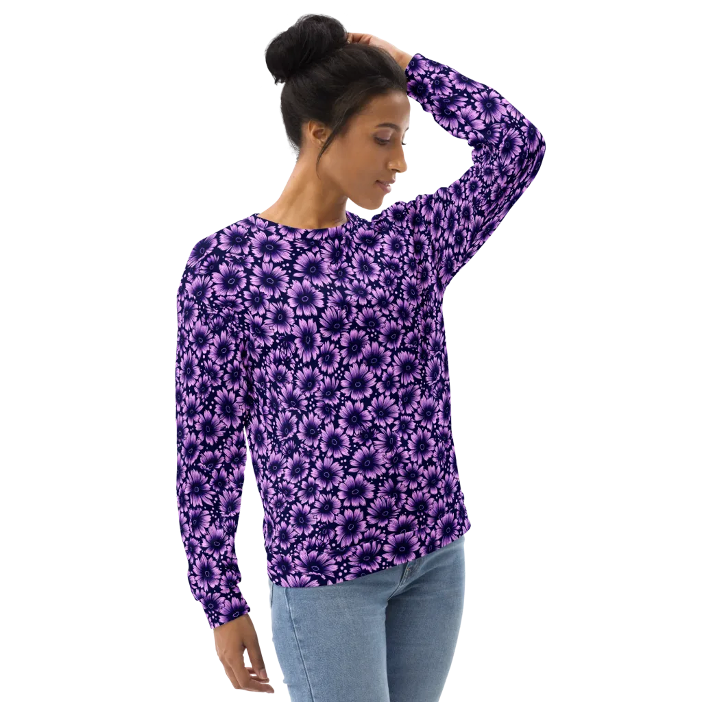 Violet Afterglow on Sweatshirt — Right sleeve