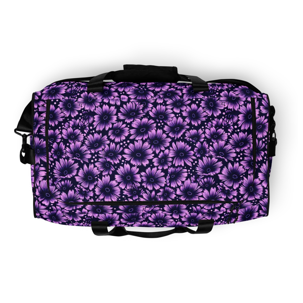 Violet Afterglow on Duffle Bag — Top print