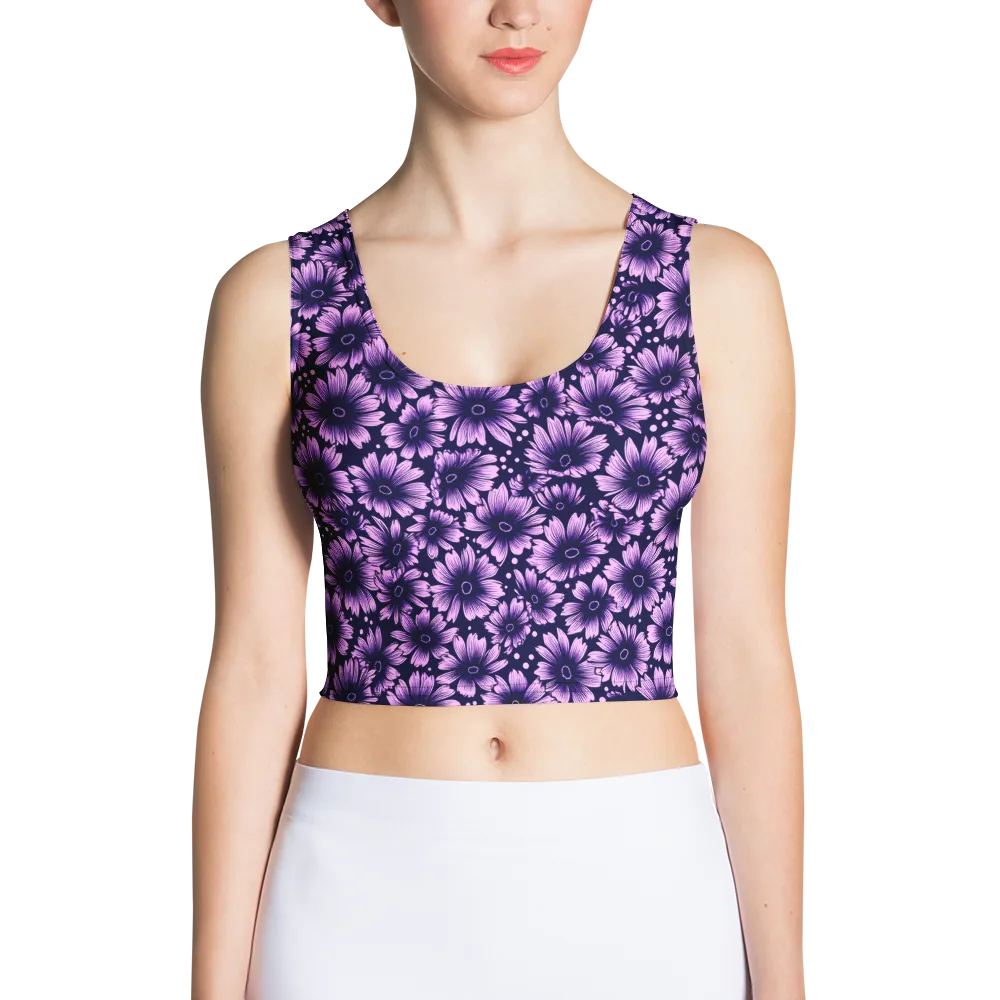 Violet Afterglow on Crop Top — Front