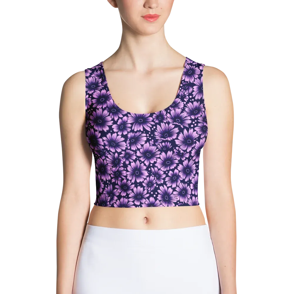 Violet Afterglow on Crop Top — Front