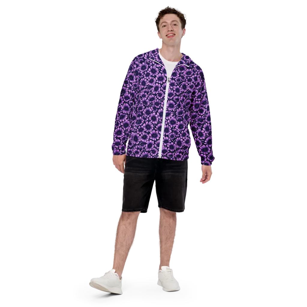 Violet Afterglow on Men's Windbreaker — Front print