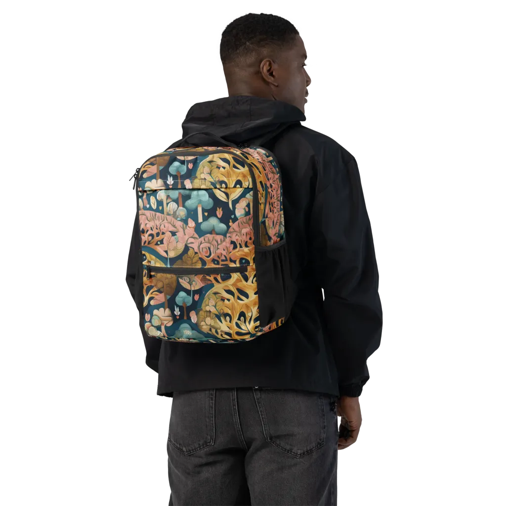 Midnight Mycelium on Utility Backpack — Back