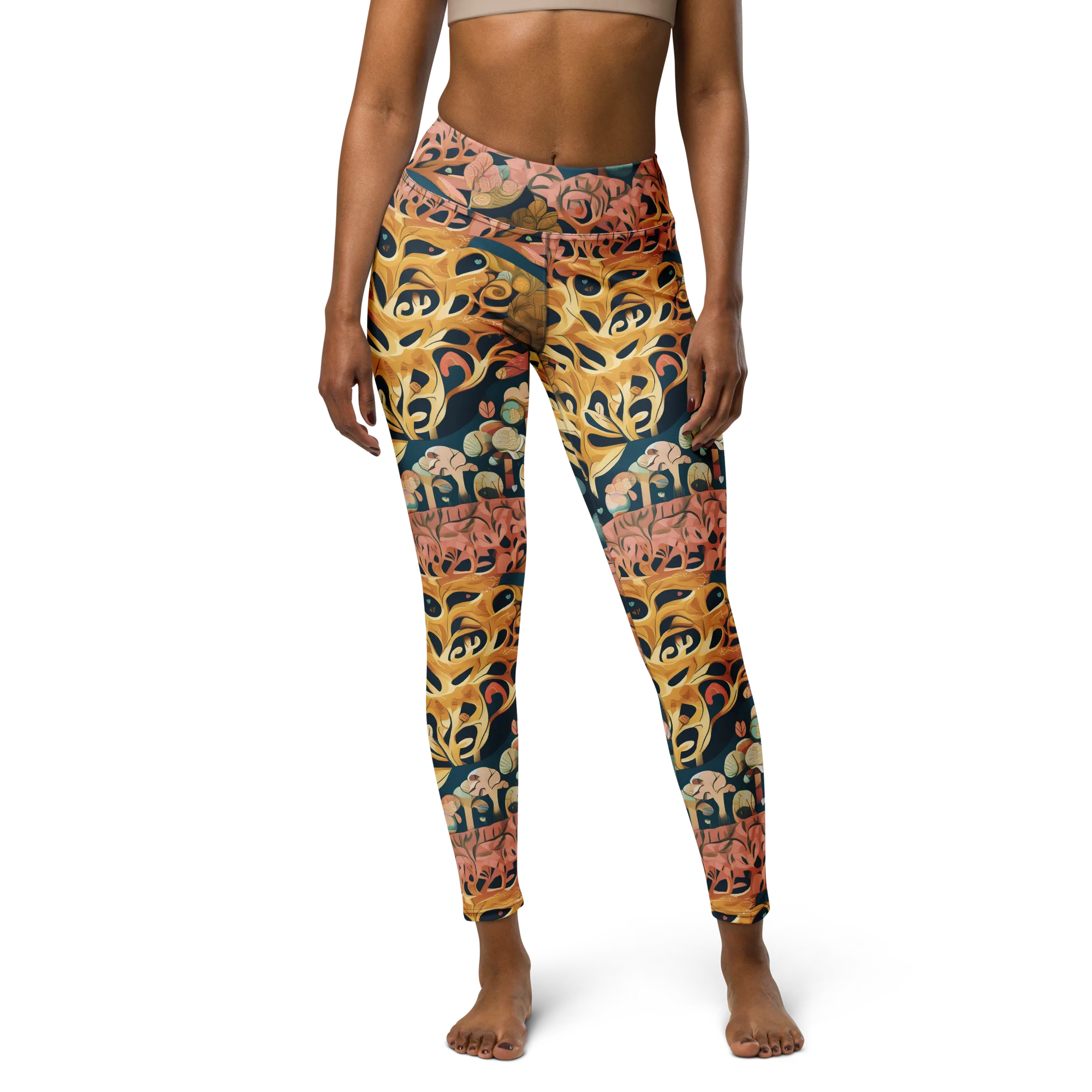Midnight Mycelium on Yoga Leggings — Print file