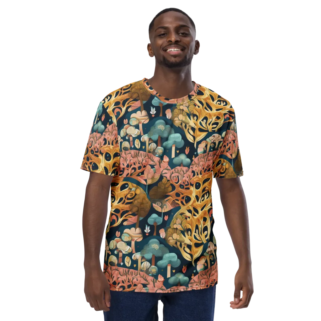 Midnight Mycelium on Men's Crew Neck T-Shirt — Front print