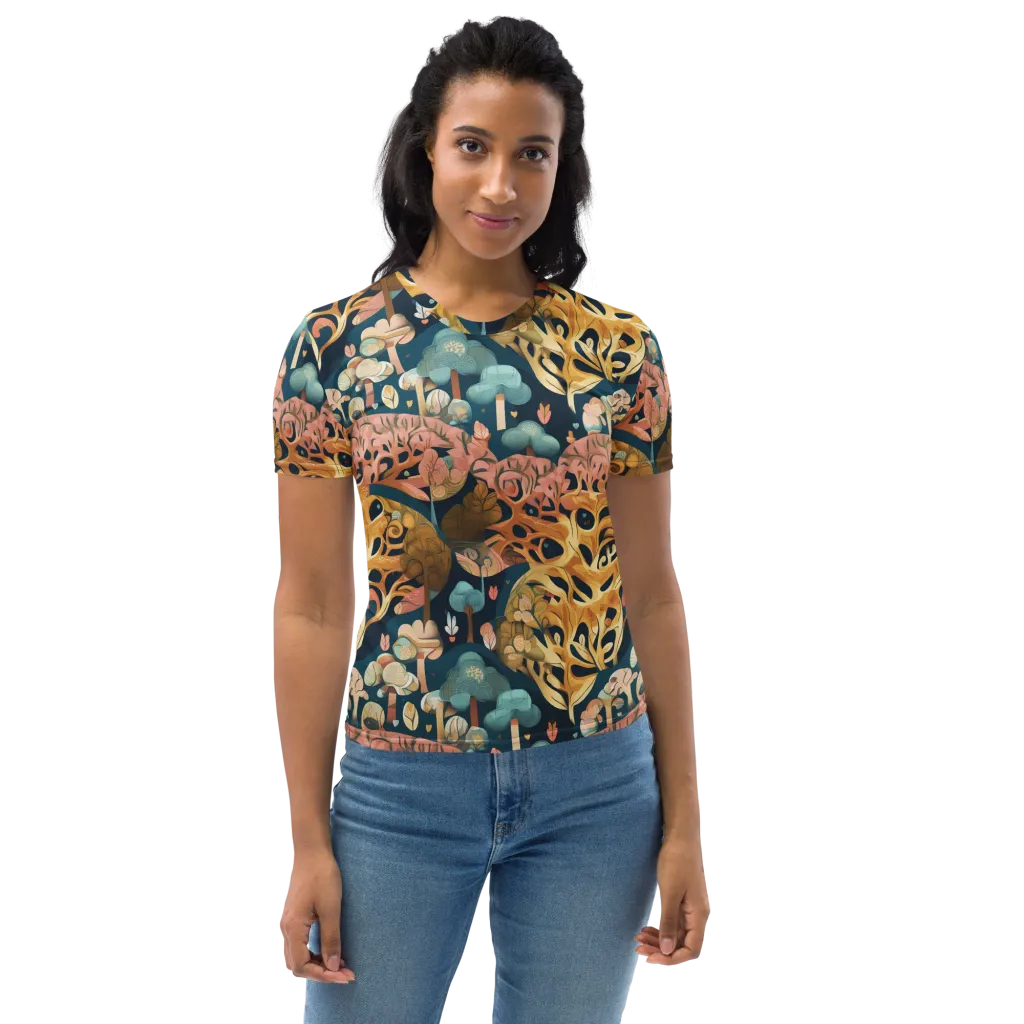 Midnight Mycelium on Women's Crew Neck T-Shirt — Print file