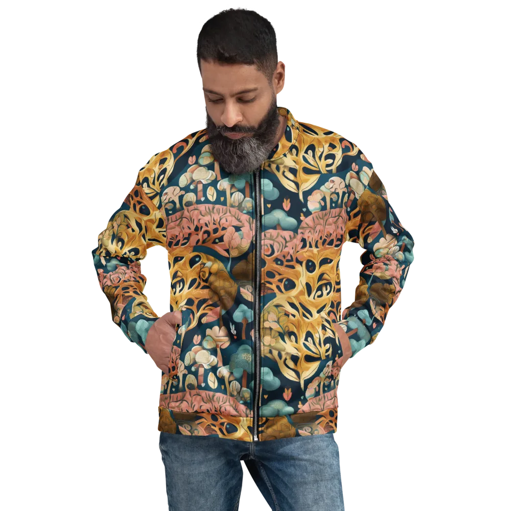 Midnight Mycelium on Bomber Jacket — Back print