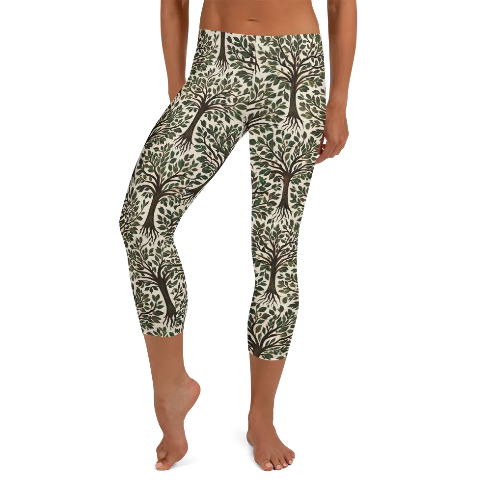 Tree of Life on Capri Leggings — Front