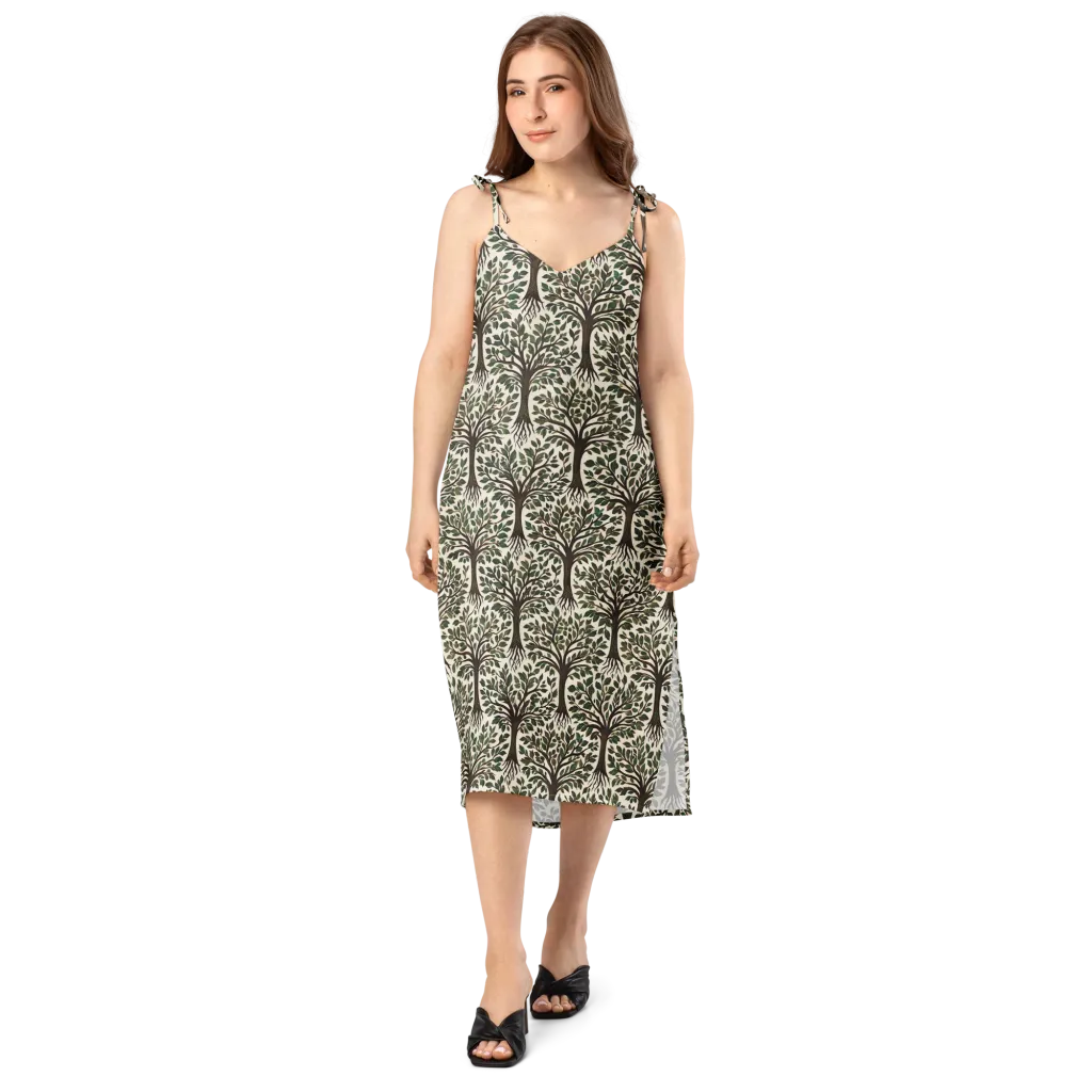 Tree of Life on Slip Dress — Front