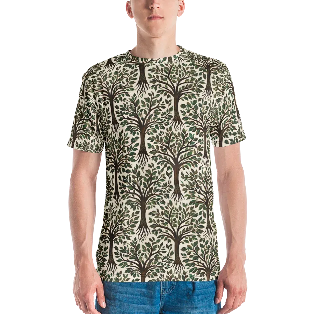 Tree of Life on Men's Crew Neck T-Shirt — Front