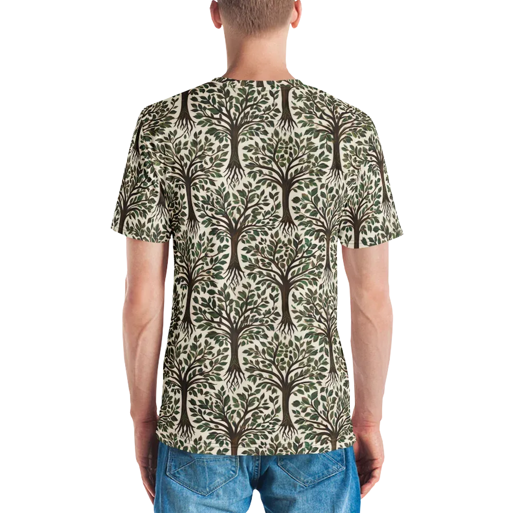 Tree of Life on Men's Crew Neck T-Shirt — Back