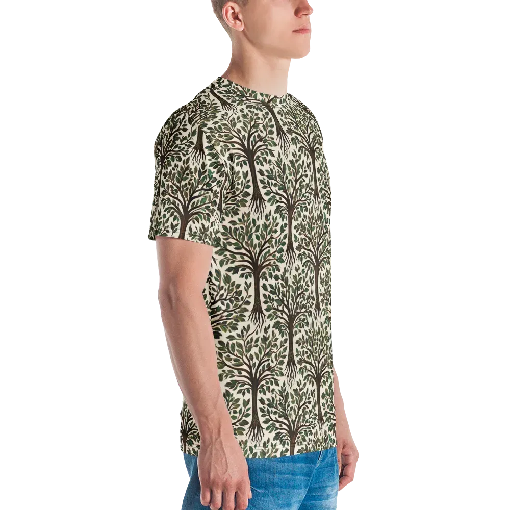 Tree of Life on Men's Crew Neck T-Shirt — Right