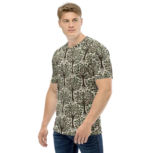 Tree of Life on a Men's Crew Neck T-Shirt
