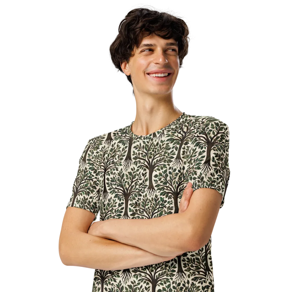 Tree of Life on Men's Crew Neck T-Shirt — Front print