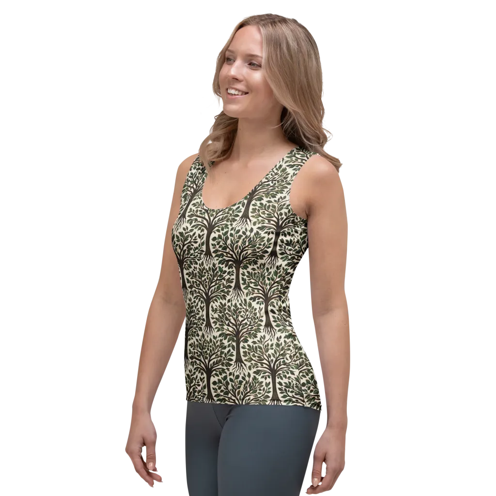 Tree of Life on Women's Tank Top — Left Front