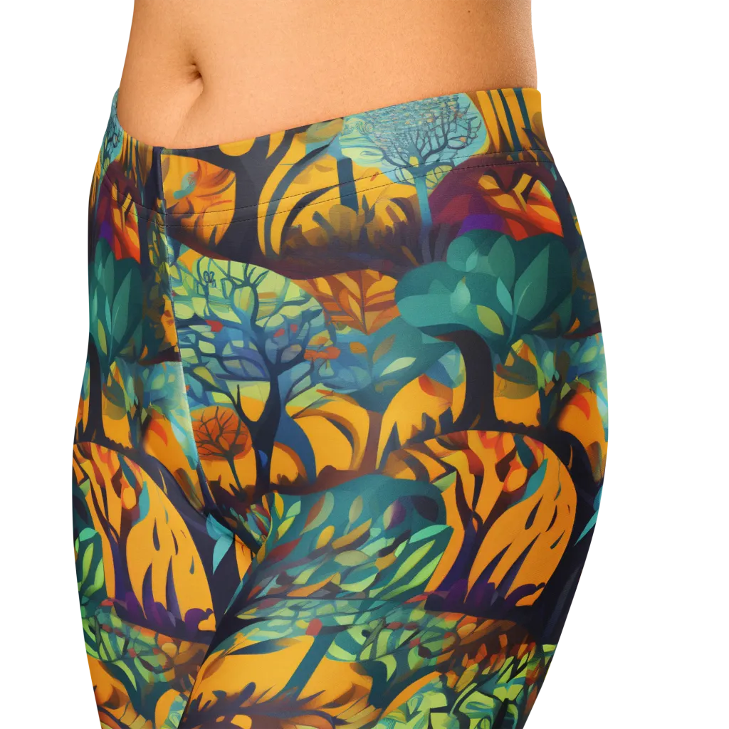Saffron Canopy on Capri Leggings — Print file