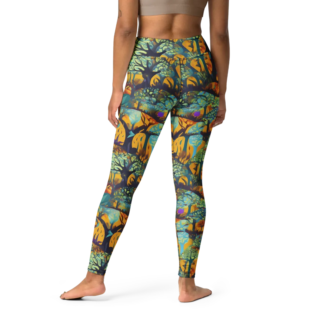 Saffron Canopy on Yoga Leggings — Print file