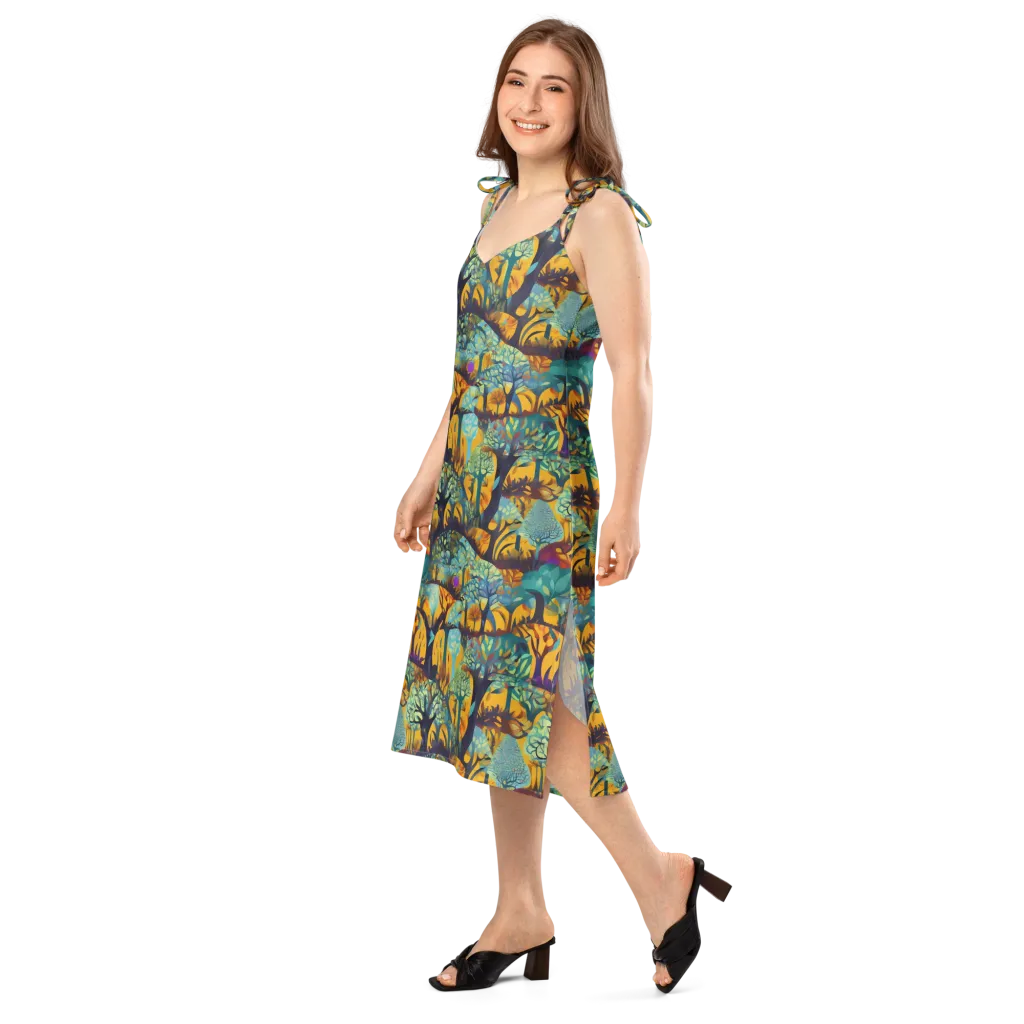 Saffron Canopy on Slip Dress — Left Front