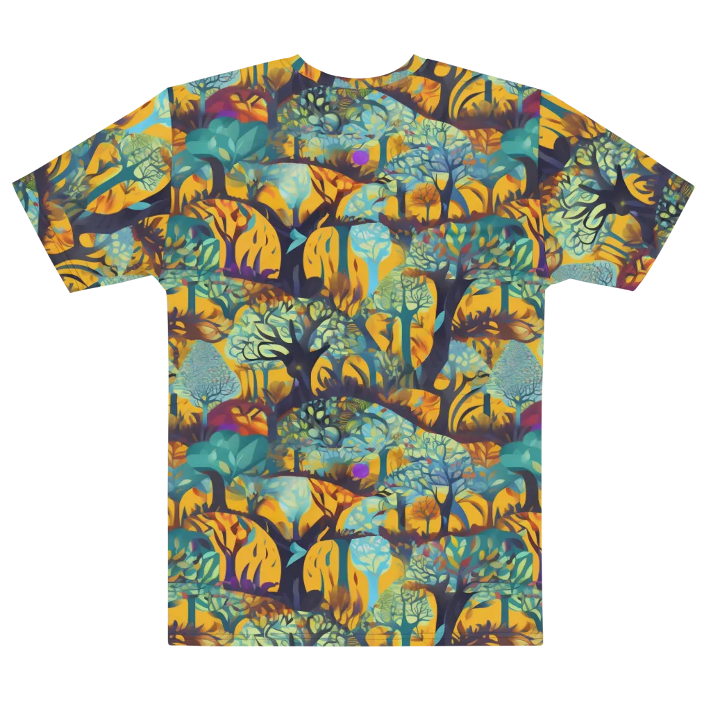 Saffron Canopy on Men's Cotton Crew Neck T-Shirt — Front print