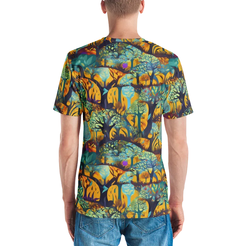 Saffron Canopy on Men's Crew Neck T-Shirt — Back