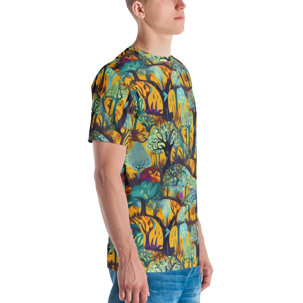Saffron Canopy on Men's Crew Neck T-Shirt — Right