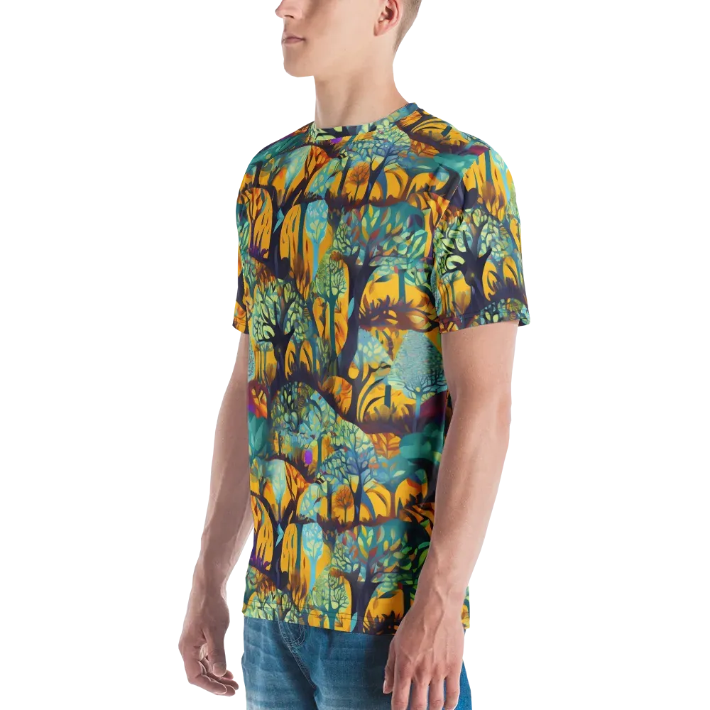 Saffron Canopy on Men's Crew Neck T-Shirt — Left