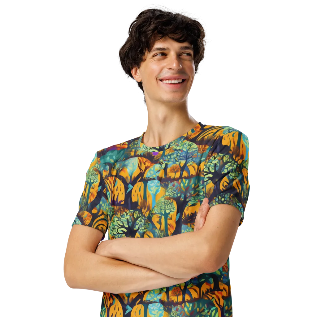 Saffron Canopy on Men's Crew Neck T-Shirt — Front print