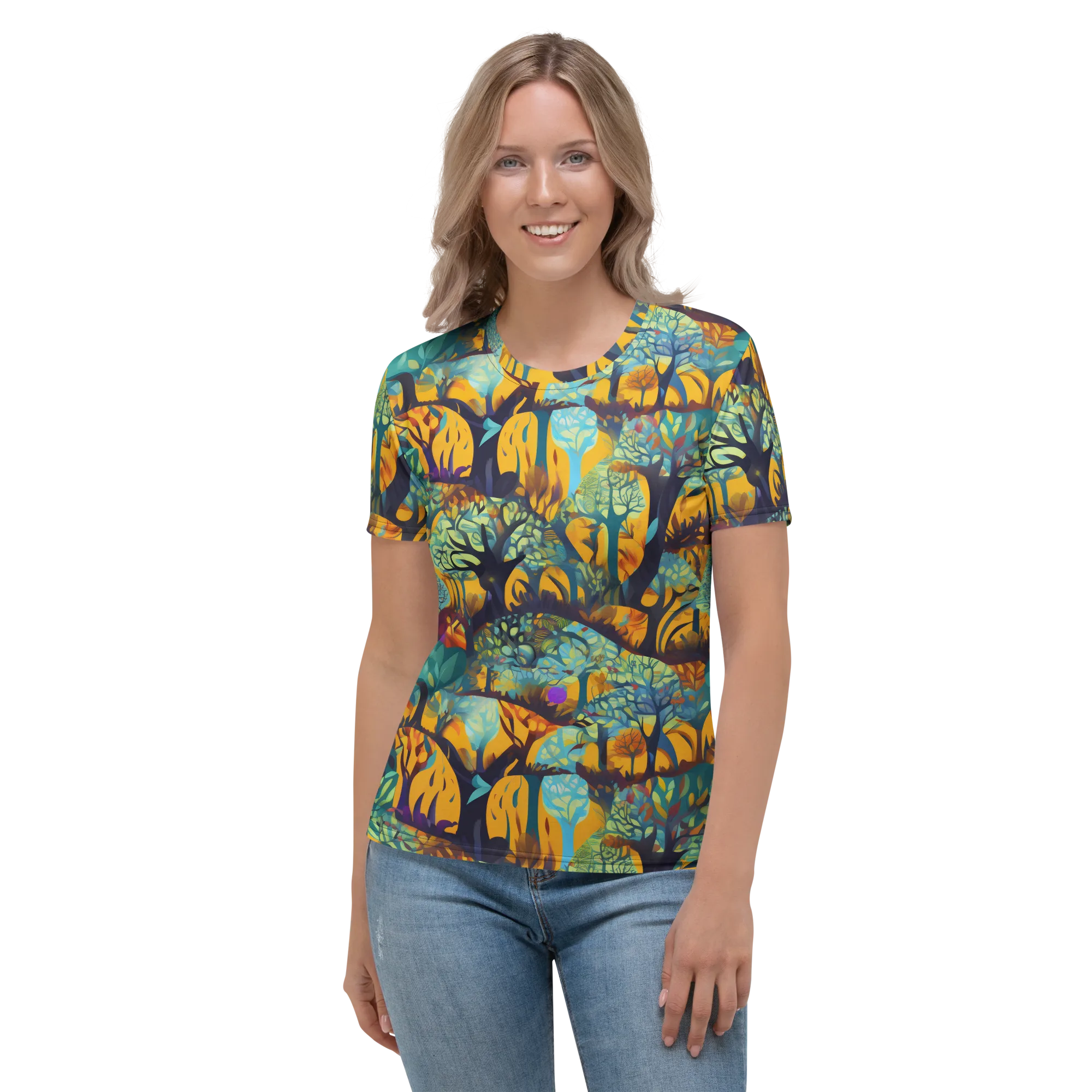 Saffron Canopy on Women's Crew Neck T-Shirt — Front