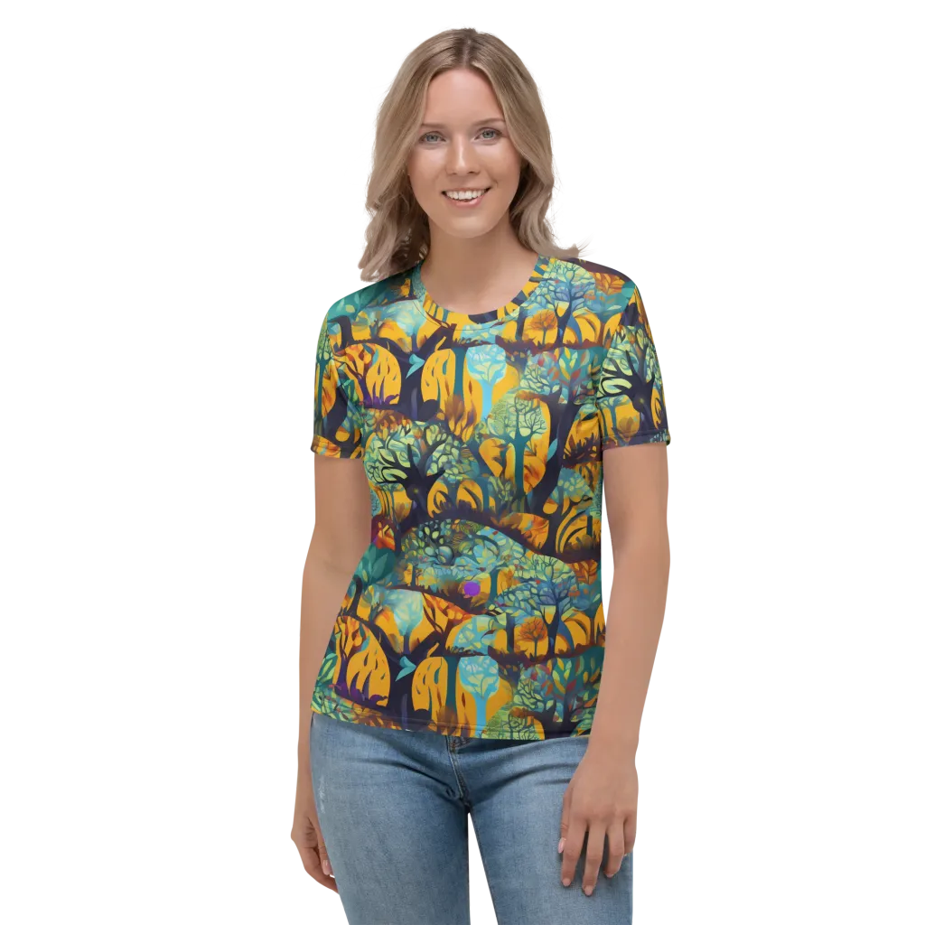 Saffron Canopy on Women's Crew Neck T-Shirt — Front