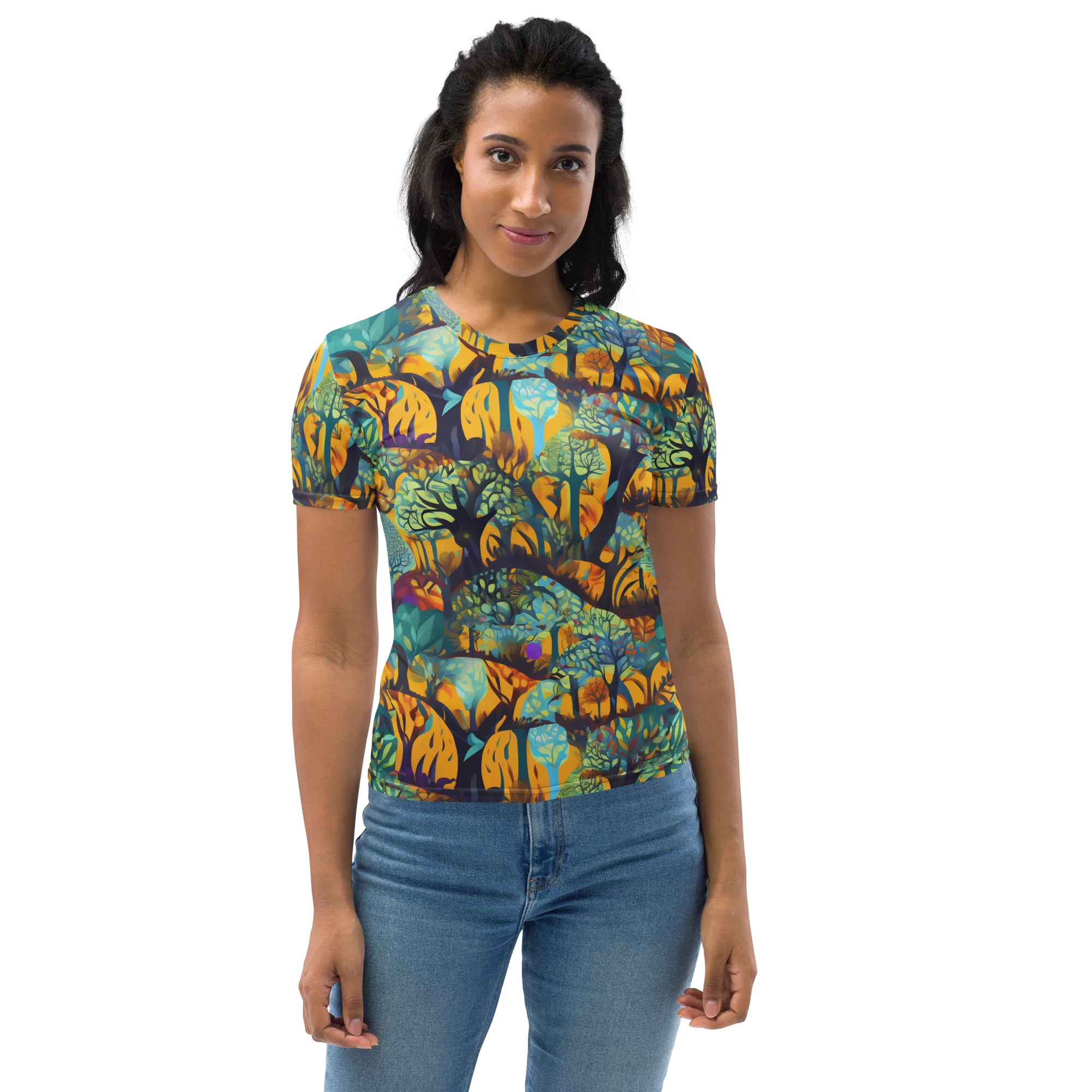 Saffron Canopy on Women's Crew Neck T-Shirt — Print file