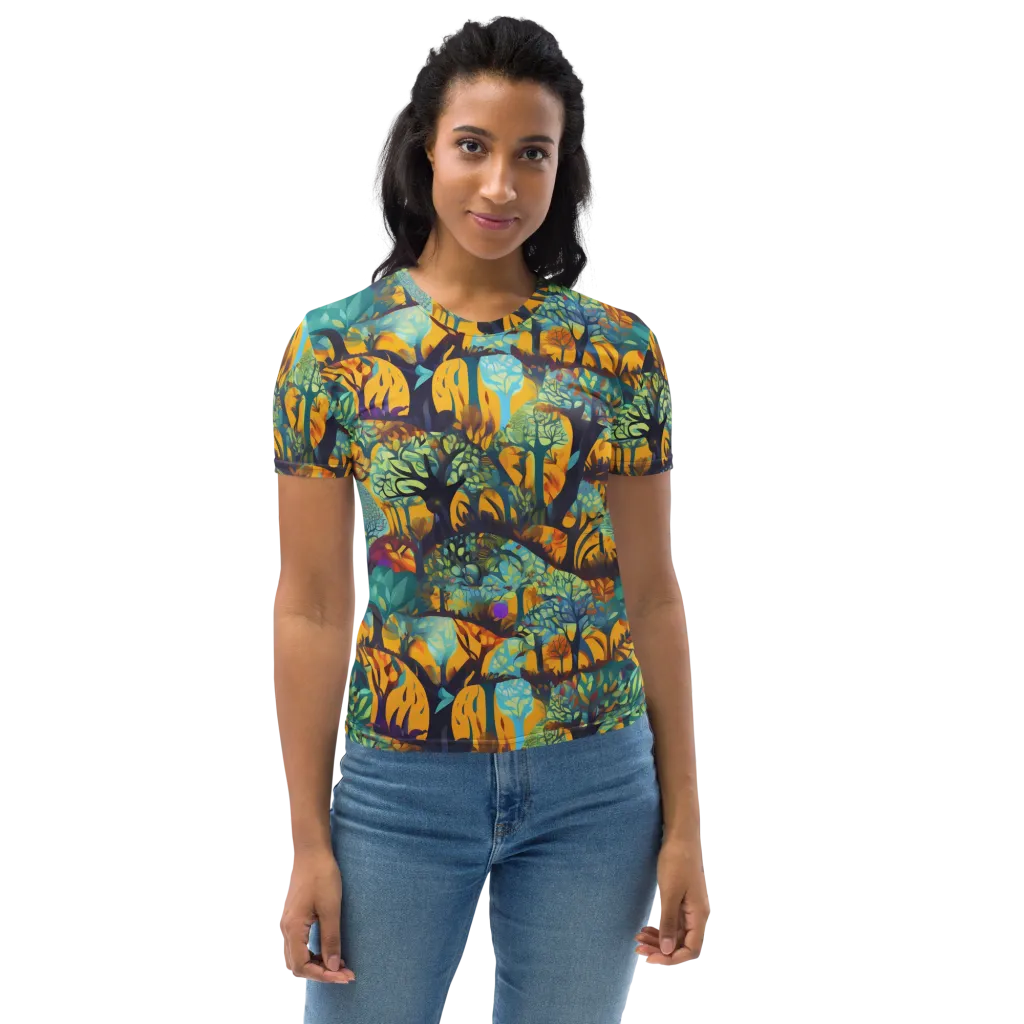Saffron Canopy on Women's Crew Neck T-Shirt — Print file