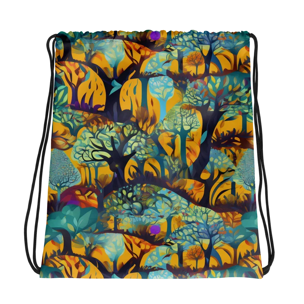 Saffron Canopy on Drawstring Bag — Mockup
