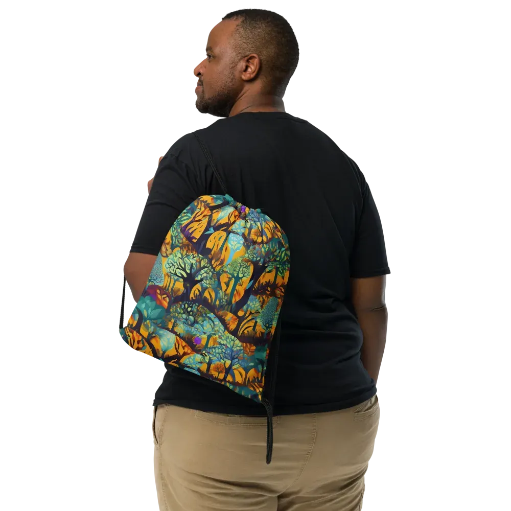 Saffron Canopy on Drawstring Bag — Print file