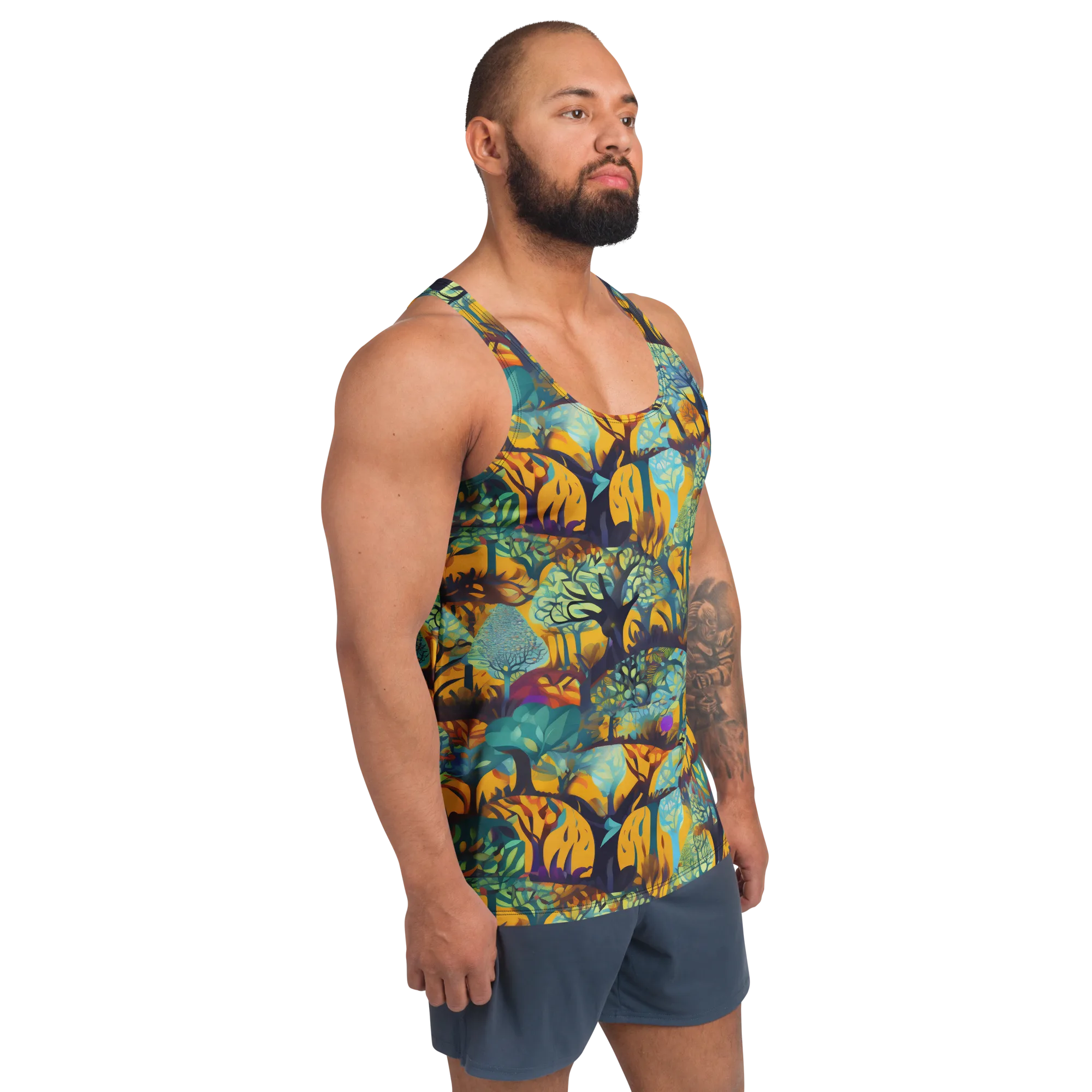 Saffron Canopy on Men's Tank Top — Front print