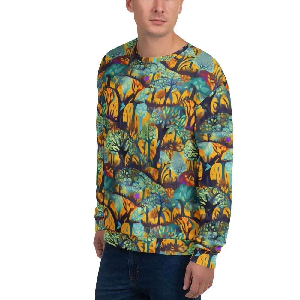Saffron Canopy on Sweatshirt — Left Front
