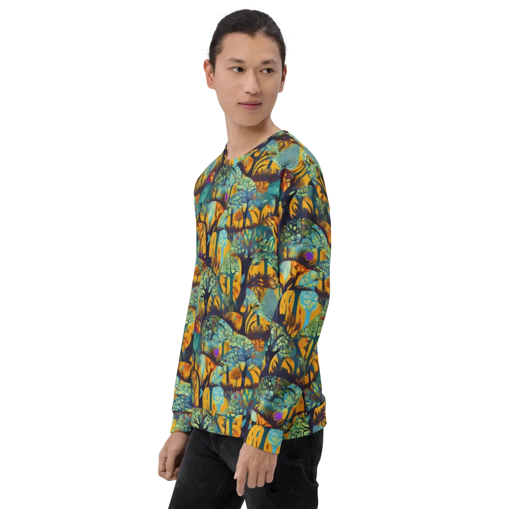 Saffron Canopy on Sweatshirt — Left sleeve