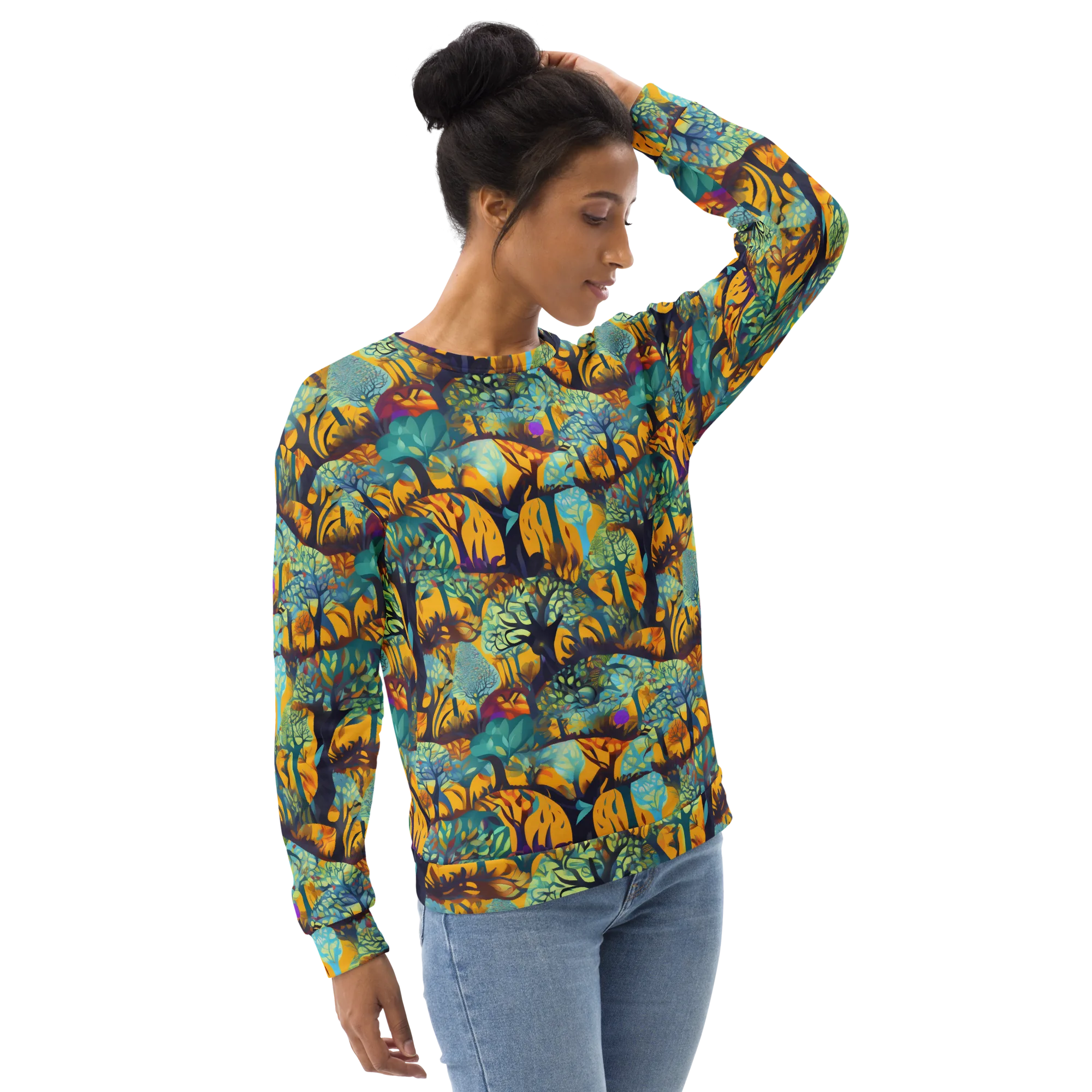 Saffron Canopy on Sweatshirt — Right sleeve