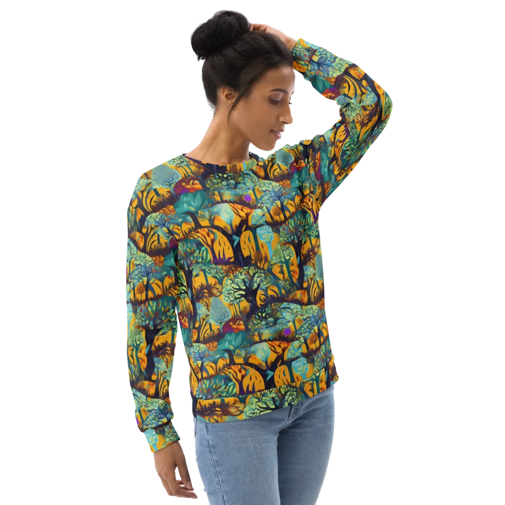 Saffron Canopy on Sweatshirt — Right sleeve